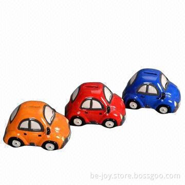 Coin Bank with Car Shape, Available in Various Colors and Sizes, OEM Orders are Welcome